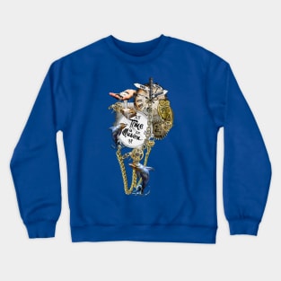 Steampunk-Art brooch Crewneck Sweatshirt